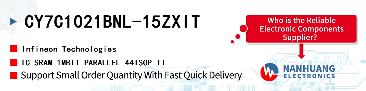 CY7C1021BNL-15ZXIT Infineon IC SRAM 1MBIT PARALLEL 44TSOP II