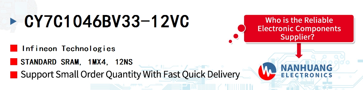 CY7C1046BV33-12VC Infineon STANDARD SRAM, 1MX4, 12NS