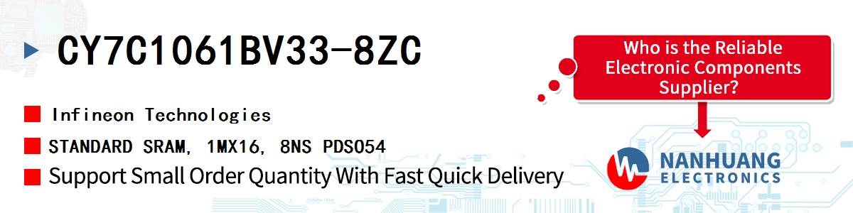 CY7C1061BV33-8ZC Infineon STANDARD SRAM, 1MX16, 8NS PDSO54