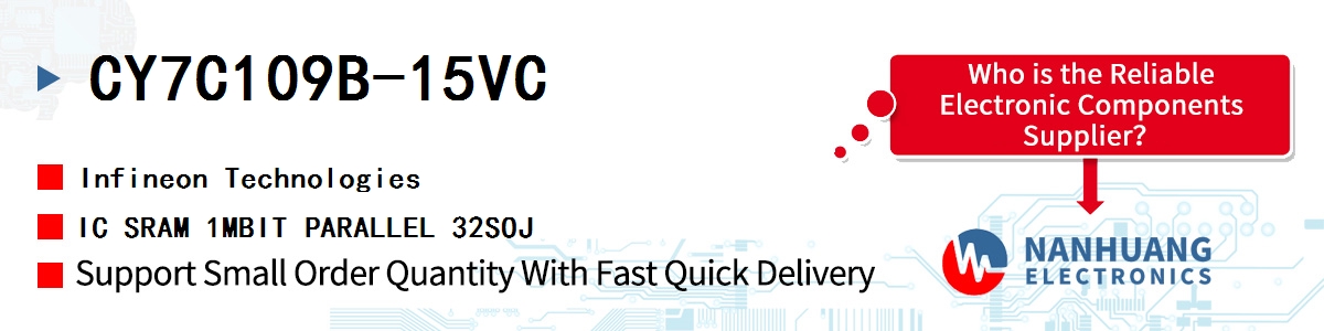 CY7C109B-15VC Infineon IC SRAM 1MBIT PARALLEL 32SOJ