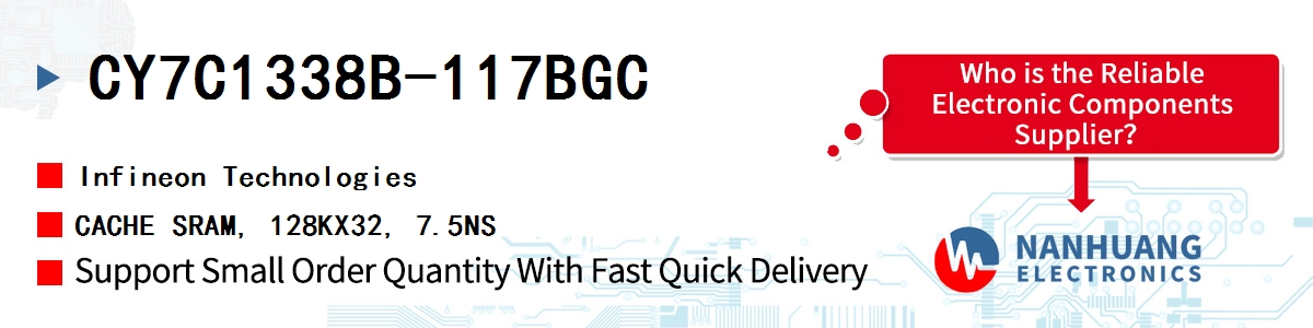 CY7C1338B-117BGC Infineon CACHE SRAM, 128KX32, 7.5NS