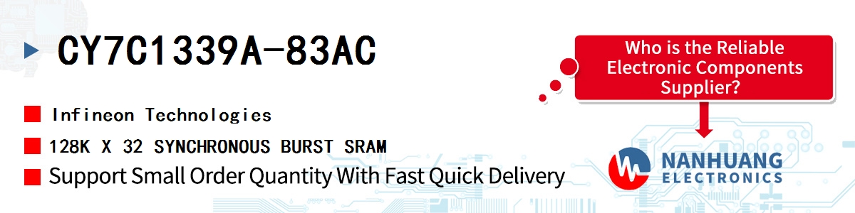 CY7C1339A-83AC Infineon 128K X 32 SYNCHRONOUS BURST SRAM