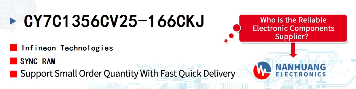 CY7C1356CV25-166CKJ Infineon SYNC RAM