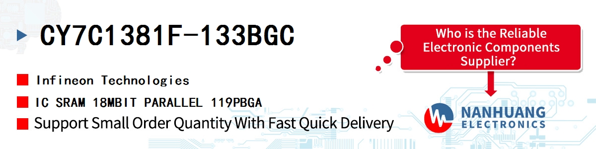 CY7C1381F-133BGC Infineon IC SRAM 18MBIT PARALLEL 119PBGA