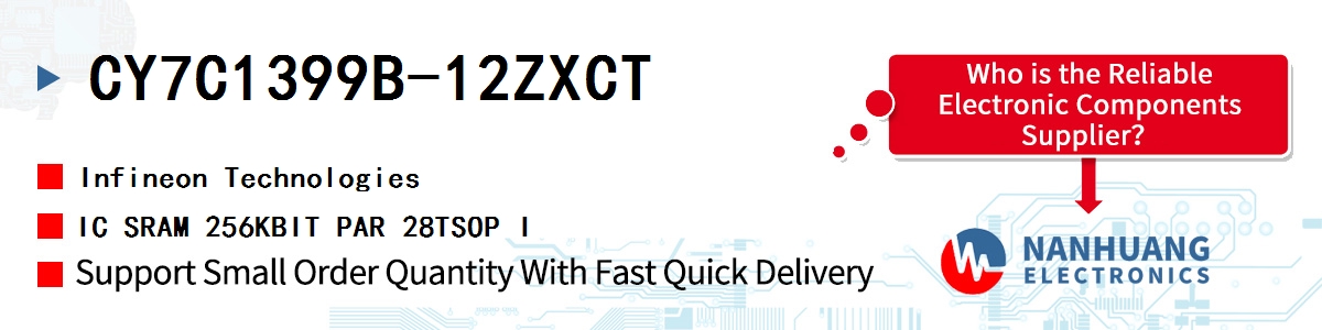 CY7C1399B-12ZXCT Infineon IC SRAM 256KBIT PAR 28TSOP I