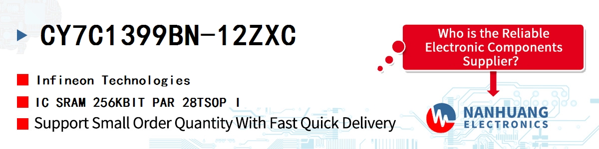 CY7C1399BN-12ZXC Infineon IC SRAM 256KBIT PAR 28TSOP I