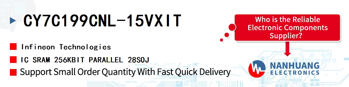 CY7C199CNL-15VXIT Infineon IC SRAM 256KBIT PARALLEL 28SOJ