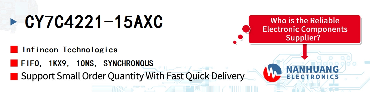 CY7C4221-15AXC Infineon FIFO, 1KX9, 10NS, SYNCHRONOUS