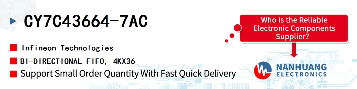 CY7C43664-7AC Infineon BI-DIRECTIONAL FIFO, 4KX36