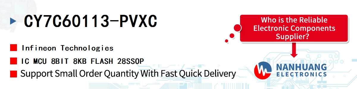 CY7C60113-PVXC Infineon IC MCU 8BIT 8KB FLASH 28SSOP