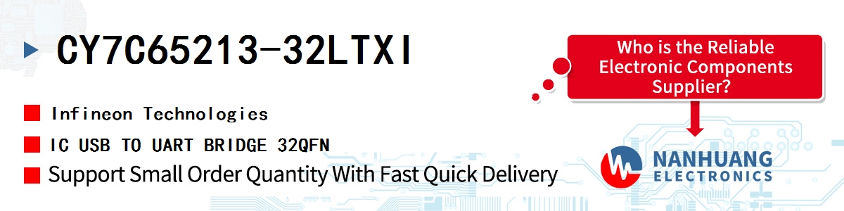 CY7C65213-32LTXI Infineon IC USB TO UART BRIDGE 32QFN