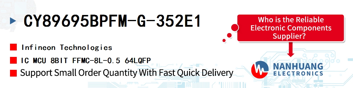 CY89695BPFM-G-352E1 Infineon IC MCU 8BIT FFMC-8L-0.5 64LQFP