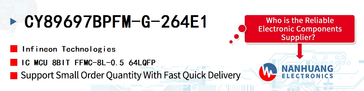 CY89697BPFM-G-264E1 Infineon IC MCU 8BIT FFMC-8L-0.5 64LQFP