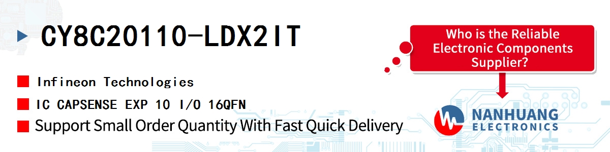 CY8C20110-LDX2IT Infineon IC CAPSENSE EXP 10 I/O 16QFN