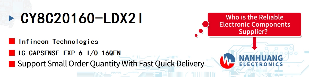 CY8C20160-LDX2I Infineon IC CAPSENSE EXP 6 I/O 16QFN