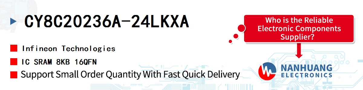 CY8C20236A-24LKXA Infineon IC SRAM 8KB 16QFN