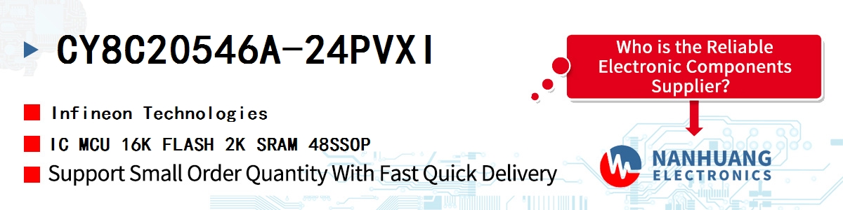 CY8C20546A-24PVXI Infineon IC MCU 16K FLASH 2K SRAM 48SSOP