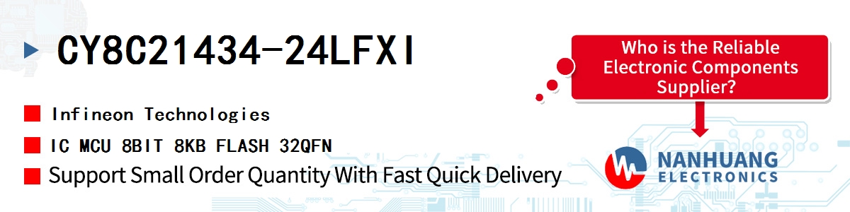 CY8C21434-24LFXI Infineon IC MCU 8BIT 8KB FLASH 32QFN