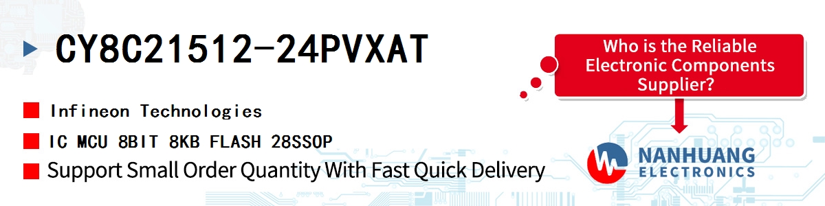 CY8C21512-24PVXAT Infineon IC MCU 8BIT 8KB FLASH 28SSOP