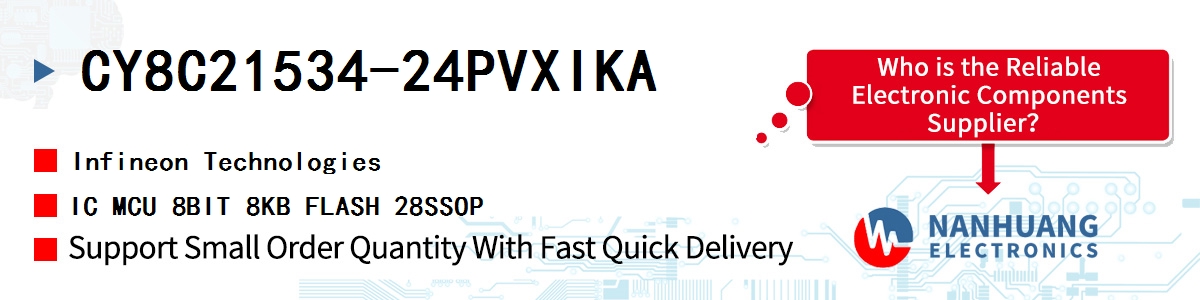 CY8C21534-24PVXIKA Infineon IC MCU 8BIT 8KB FLASH 28SSOP