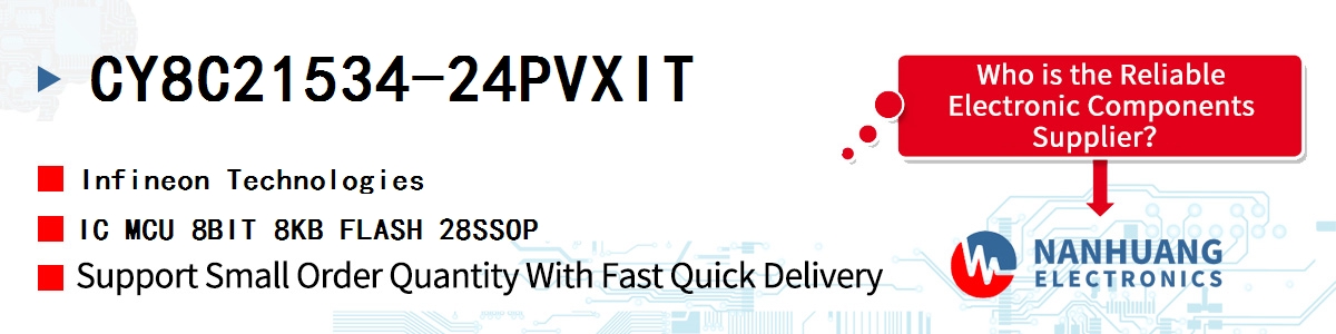 CY8C21534-24PVXIT Infineon IC MCU 8BIT 8KB FLASH 28SSOP