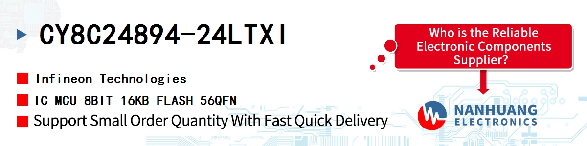 CY8C24894-24LTXI Infineon IC MCU 8BIT 16KB FLASH 56QFN