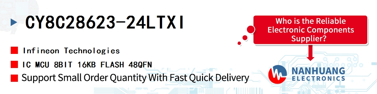 CY8C28623-24LTXI Infineon IC MCU 8BIT 16KB FLASH 48QFN