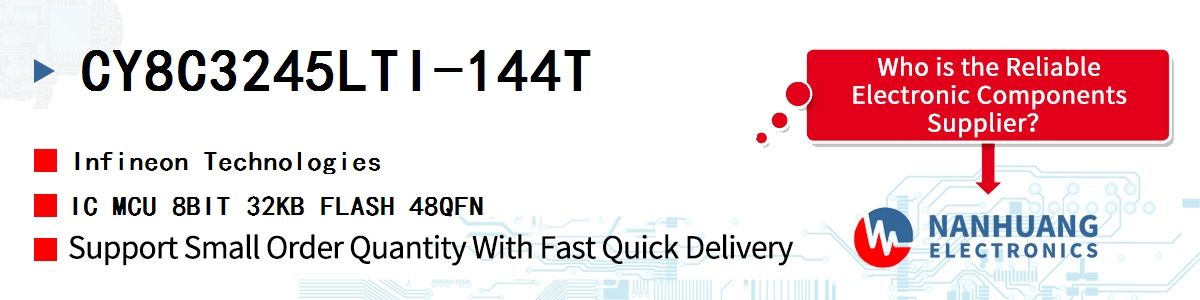 CY8C3245LTI-144T Infineon IC MCU 8BIT 32KB FLASH 48QFN