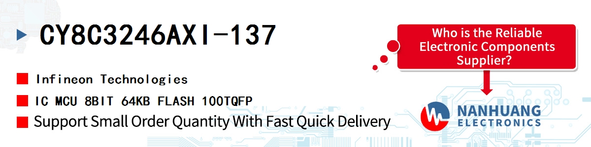 CY8C3246AXI-137 Infineon IC MCU 8BIT 64KB FLASH 100TQFP