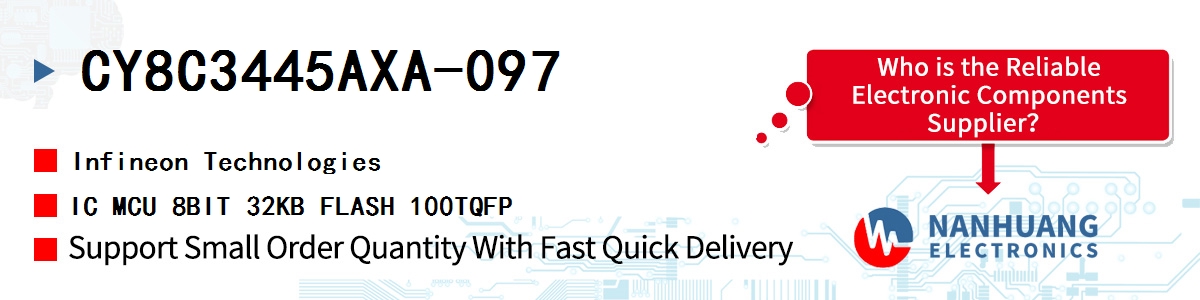 CY8C3445AXA-097 Infineon IC MCU 8BIT 32KB FLASH 100TQFP