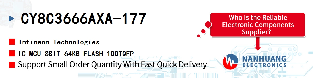 CY8C3666AXA-177 Infineon IC MCU 8BIT 64KB FLASH 100TQFP