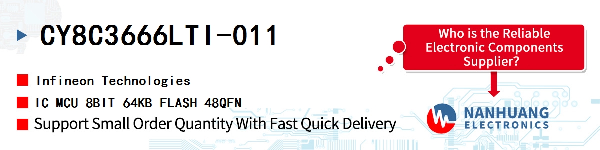 CY8C3666LTI-011 Infineon IC MCU 8BIT 64KB FLASH 48QFN