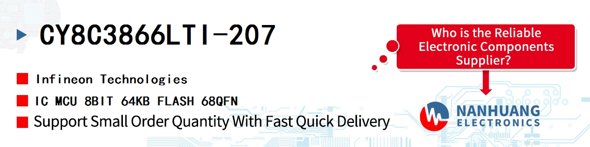 CY8C3866LTI-207 Infineon IC MCU 8BIT 64KB FLASH 68QFN