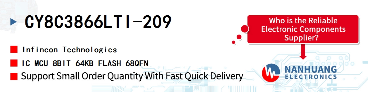 CY8C3866LTI-209 Infineon IC MCU 8BIT 64KB FLASH 68QFN