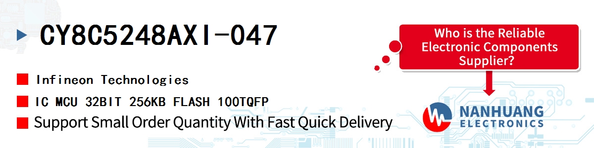 CY8C5248AXI-047 Infineon IC MCU 32BIT 256KB FLASH 100TQFP