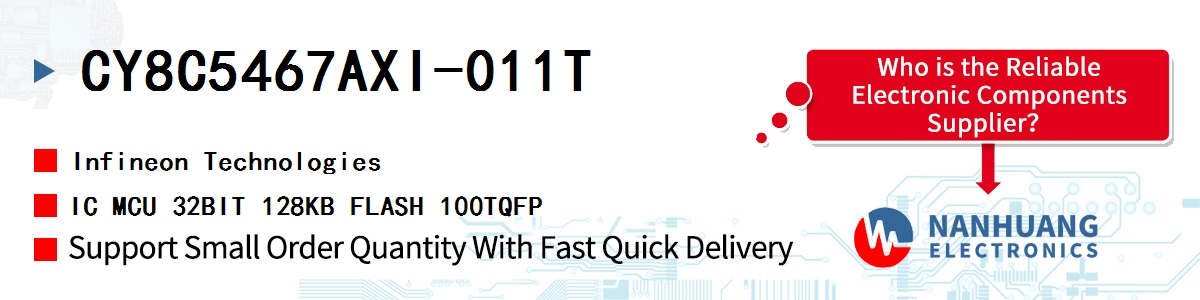 CY8C5467AXI-011T Infineon IC MCU 32BIT 128KB FLASH 100TQFP