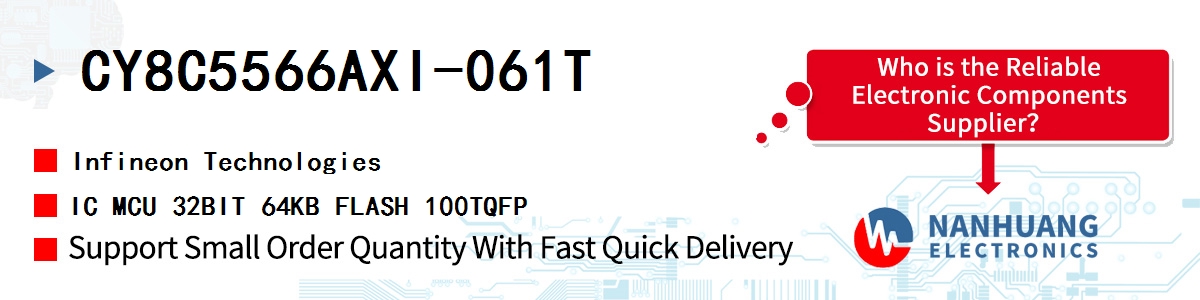 CY8C5566AXI-061T Infineon IC MCU 32BIT 64KB FLASH 100TQFP