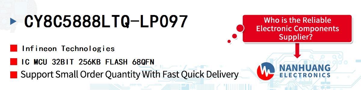 CY8C5888LTQ-LP097 Infineon IC MCU 32BIT 256KB FLASH 68QFN