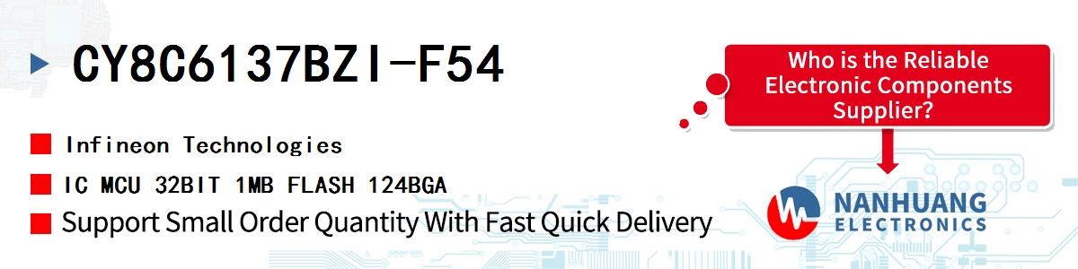 CY8C6137BZI-F54 Infineon IC MCU 32BIT 1MB FLASH 124BGA