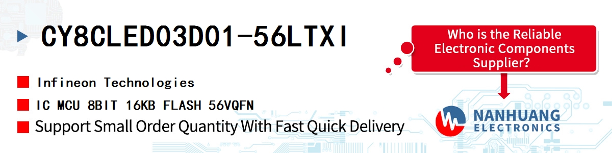 CY8CLED03D01-56LTXI Infineon IC MCU 8BIT 16KB FLASH 56VQFN