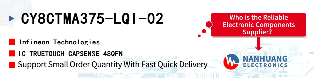 CY8CTMA375-LQI-02 Infineon IC TRUETOUCH CAPSENSE 48QFN