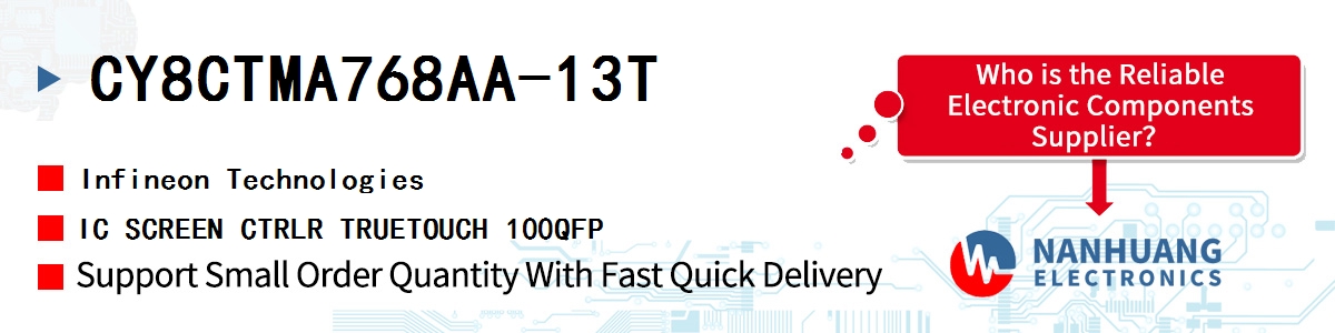 CY8CTMA768AA-13T Infineon IC SCREEN CTRLR TRUETOUCH 100QFP