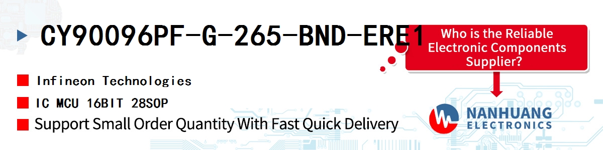 CY90096PF-G-265-BND-ERE1 Infineon IC MCU 16BIT 28SOP