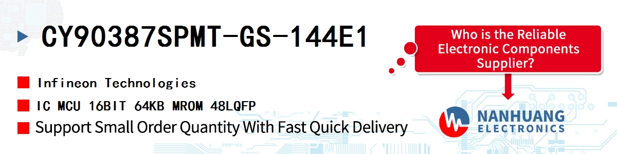 CY90387SPMT-GS-144E1 Infineon IC MCU 16BIT 64KB MROM 48LQFP