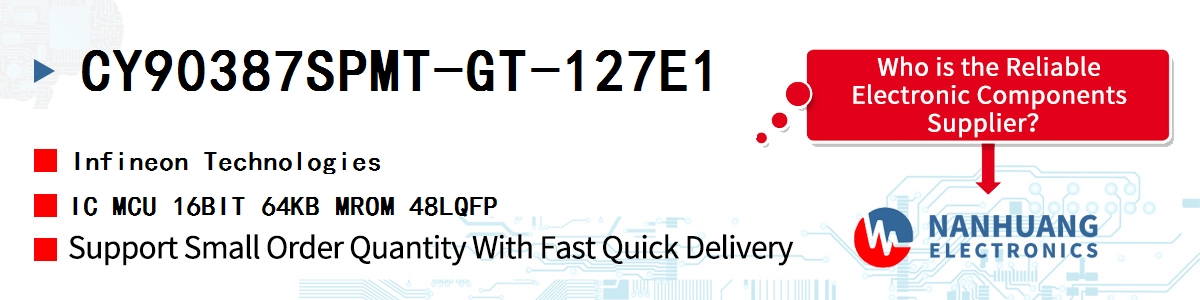 CY90387SPMT-GT-127E1 Infineon IC MCU 16BIT 64KB MROM 48LQFP