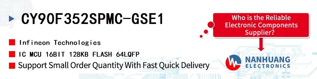 CY90F352SPMC-GSE1 Infineon IC MCU 16BIT 128KB FLASH 64LQFP