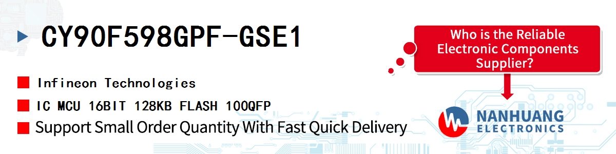 CY90F598GPF-GSE1 Infineon IC MCU 16BIT 128KB FLASH 100QFP