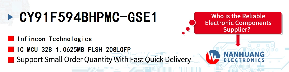 CY91F594BHPMC-GSE1 Infineon IC MCU 32B 1.0625MB FLSH 208LQFP