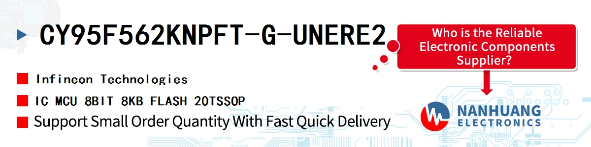 CY95F562KNPFT-G-UNERE2 Infineon IC MCU 8BIT 8KB FLASH 20TSSOP