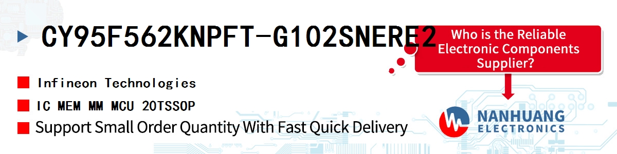 CY95F562KNPFT-G102SNERE2 Infineon IC MEM MM MCU 20TSSOP